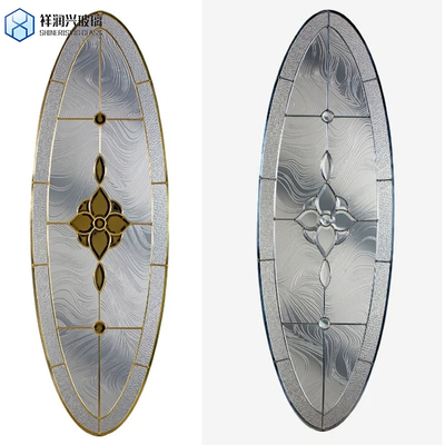 Bronzen Muru-patroon Glas Gefloten Textured Reed Patroon Glas Decoratief Gravureerd Gehard Glas