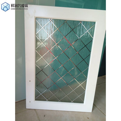 3 mm-19 mm dikte plat gehard glas ijs bloem patroon deur voor gebouw decoratie