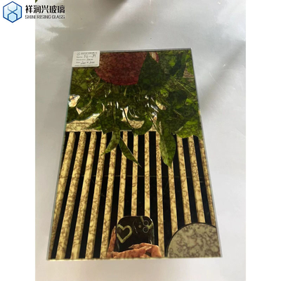 Op maat gemaakte techniek Vintage Decoratieve Roeste Spiegel Gelamineerd Glas Gouden Antiek