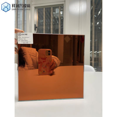 Gepersonaliseerde gekleurde zwevende spiegel Decoratieve getinte wandspiegel voor interieurontwerp