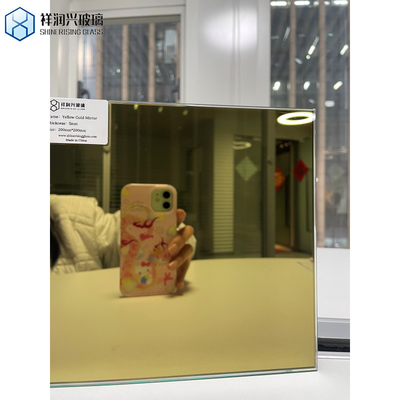 Op maat gemaakte grote wand decoratieve aluminium gekleurde spiegel glasplaat voor appartementen