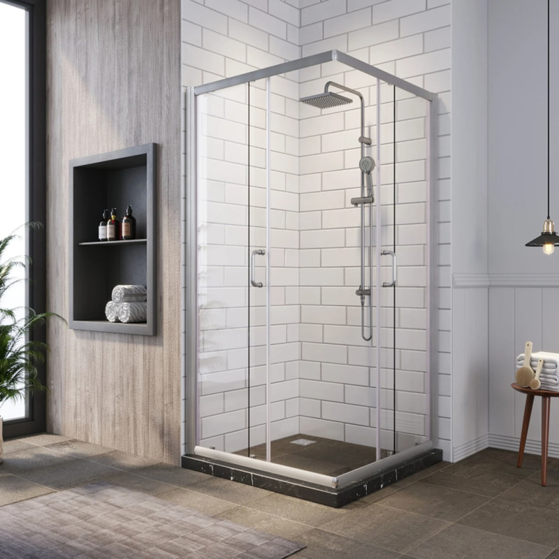 Ontwerp half ronde schuifdeur voor professionele en moderne douche