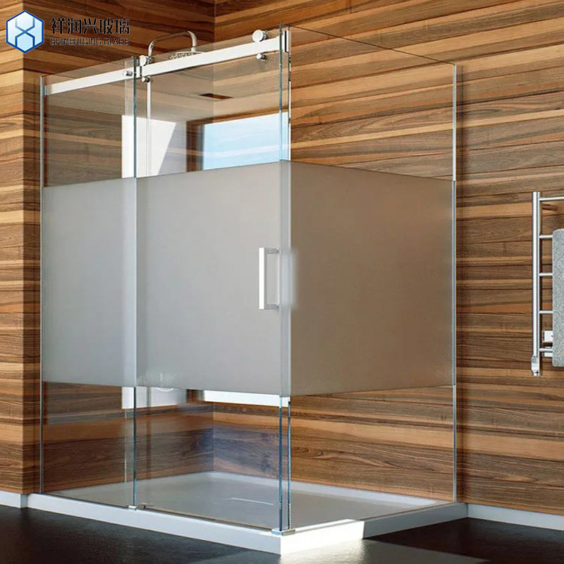 Moderne minimalistische badkamer getemperd helder glas draaide douche deur met CE-certificaat