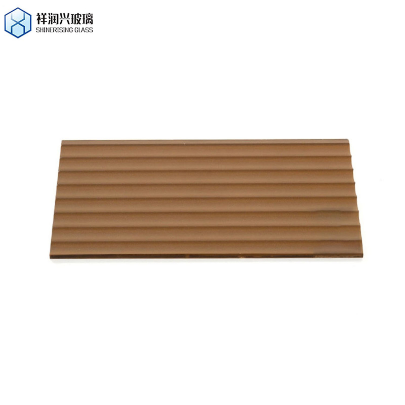 3mm-16mm Schitterend Patroon Kunstglas Badkamer Deur Keuken Speciaal Moderne Stijl Bruin Gekleurd Glas SGS getest