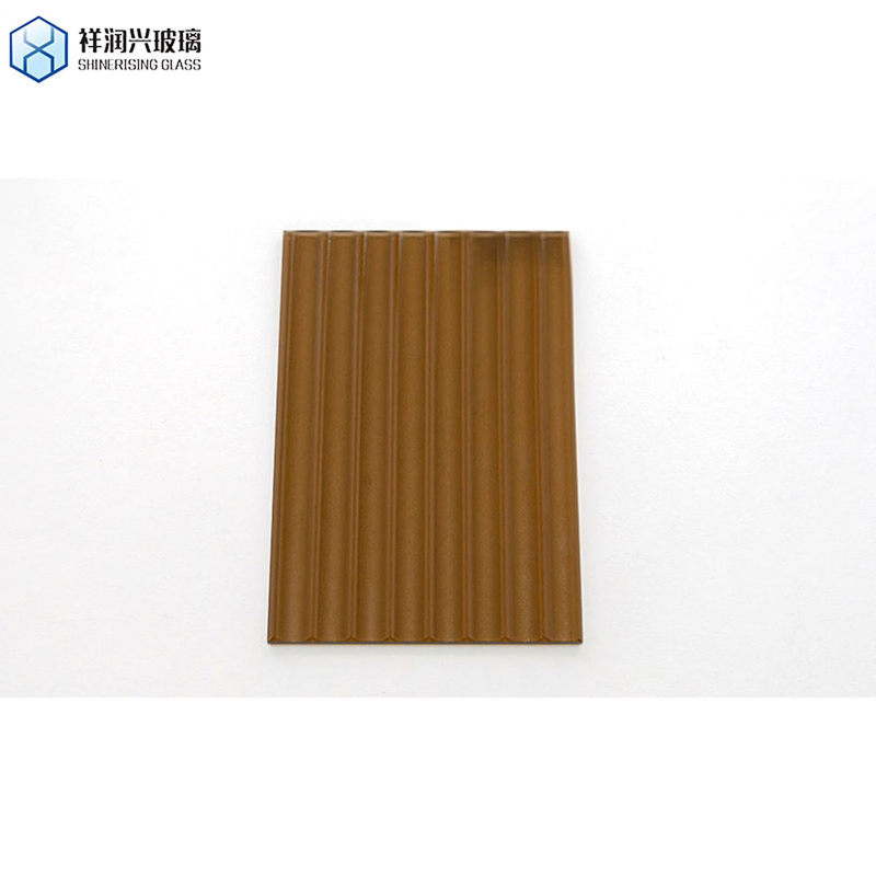 Aanpassing Decoratief gehard keramisch glas met uniek patroon Bruin geborduurd glas
