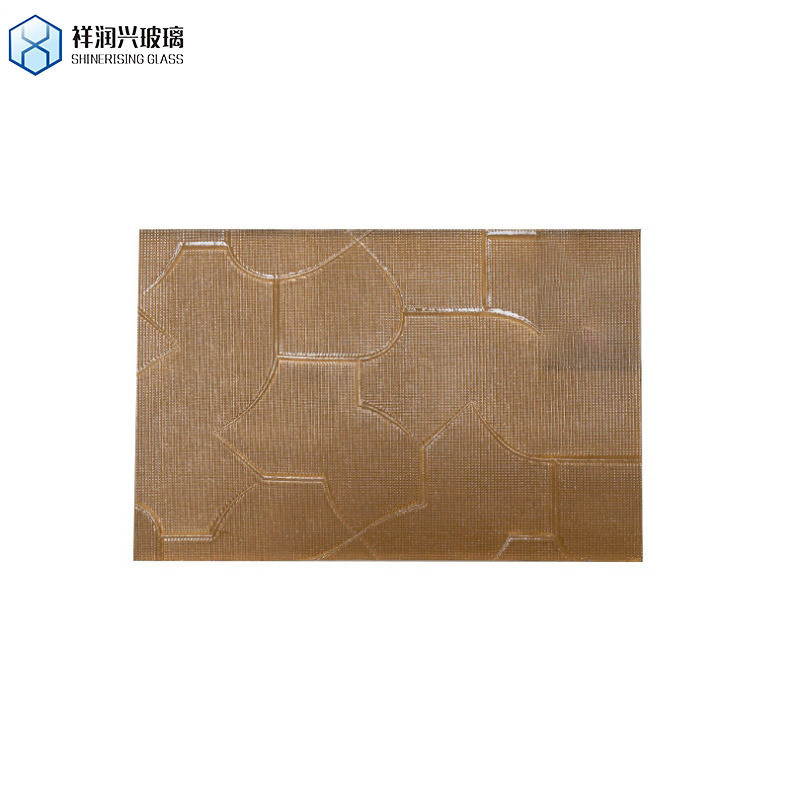 Gebouwen 3mm helder gefigureerd bruin patronenglas met regen/diamant/waterzuur gegraveerd patronenglas