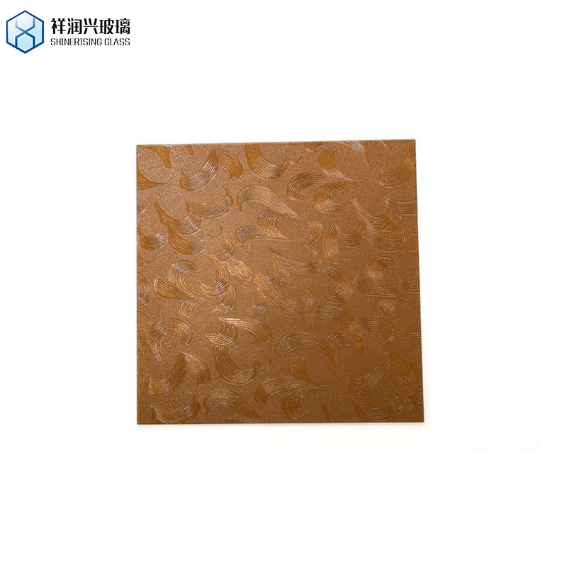 Hotel Art Decoratieve artikelen Float Glass Bruin Gekleurd Glas met Qingdao Patroon