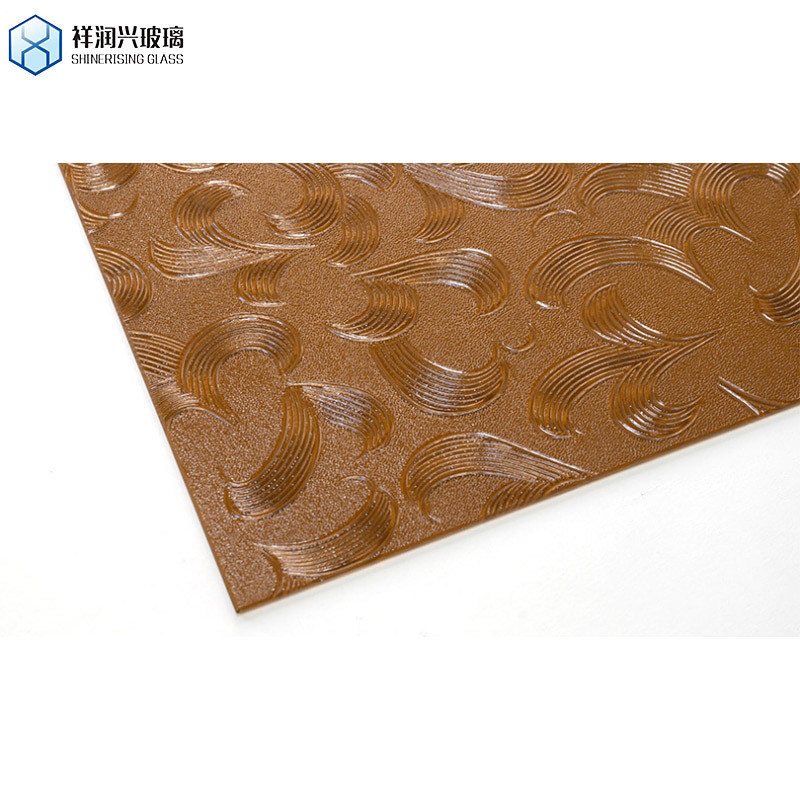 Vaste kleur bruine glazen pot met gecoate verf en geïmprimeerd bubbelpatroon