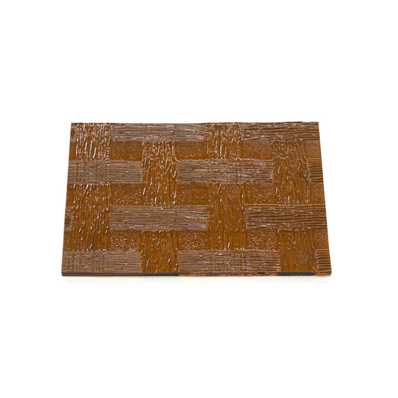 5 3 mm 4 mm 5 mm Patroonglas gemaakt van bruin geïmprimeerd glas met plat gepolijst randwerk