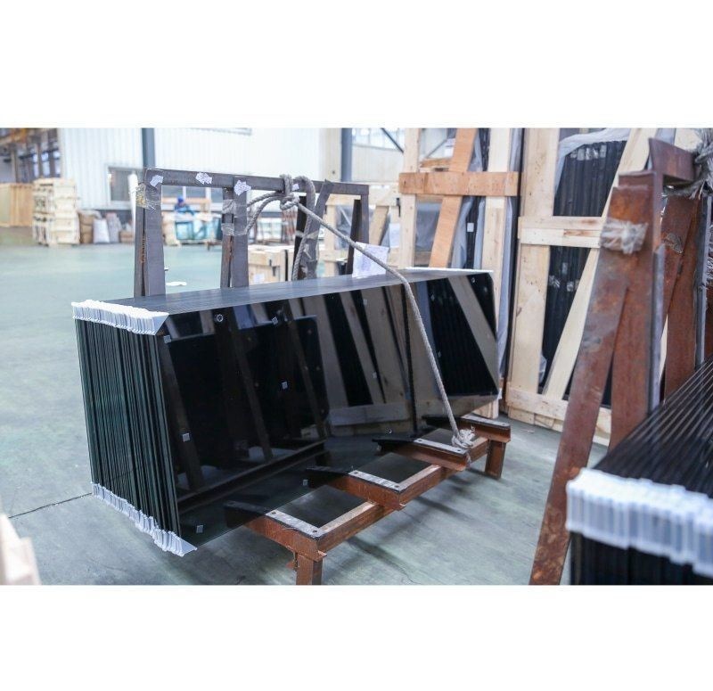 Stalen gehard glas schuifdeur voor badkamerrail in plat ontwerp