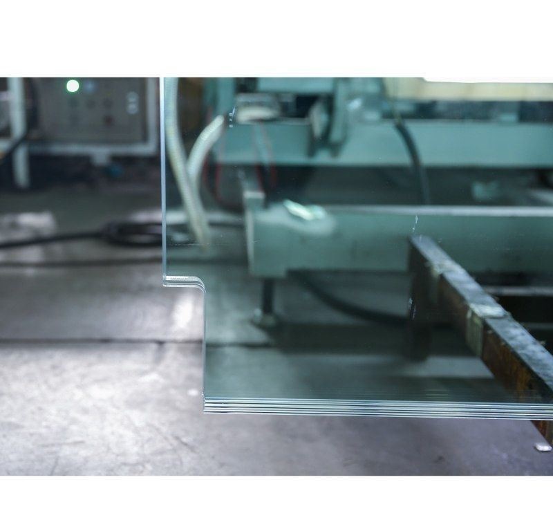 Badkamerglas voor plat gepolijst reflecterend glas dakbalustrader door decoratief glas