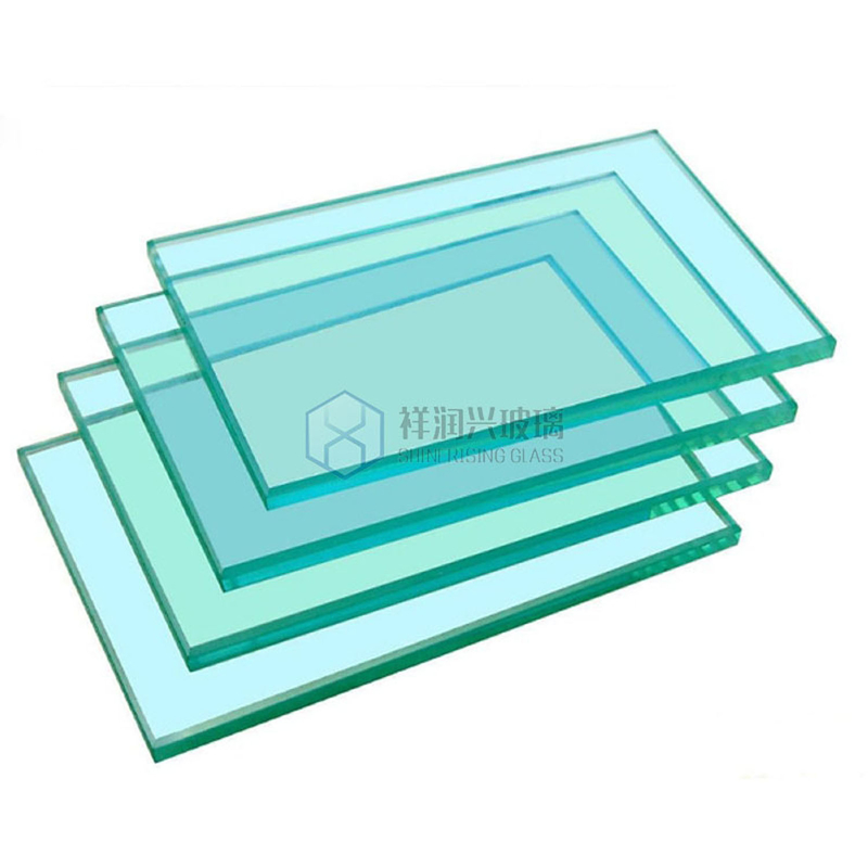 Vlak gehard glas voor architectonisch glazen gevelrailplafond en aangepast gebogen ontwerp