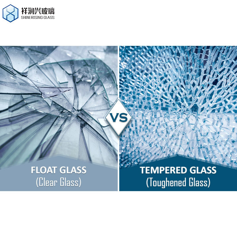 Float glas voor zwembad hekken Trap scheidingswand Duur geharde deur douche scherm