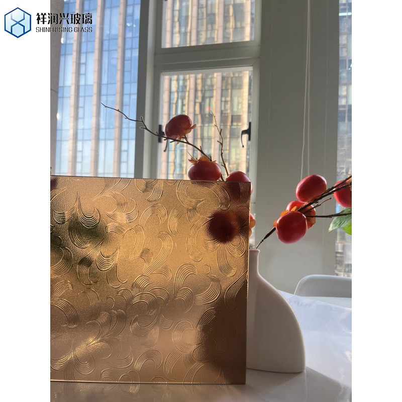 3-6mm Brons Mei Bloem Figuren Regenpunten Patroon Stijl Glas met 8 Mohs Hardheid