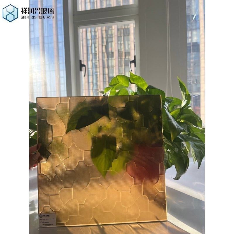 Patroonglas Bruin 5 mm/6 mm Brons Grijz Chinchilla Figuurglas voor eindprojecten