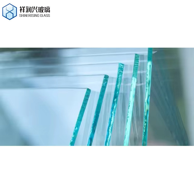Plat gepolijst edge werk gehard glas voor modern stijl badkamer douche behuizing