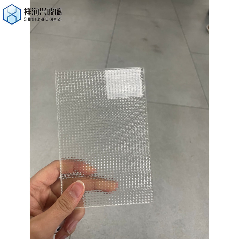 4mm Moru Flora Millenium Wave Diamond Rain Water Cube Low Iron Tempered Grade Patterned Glass voor Venster