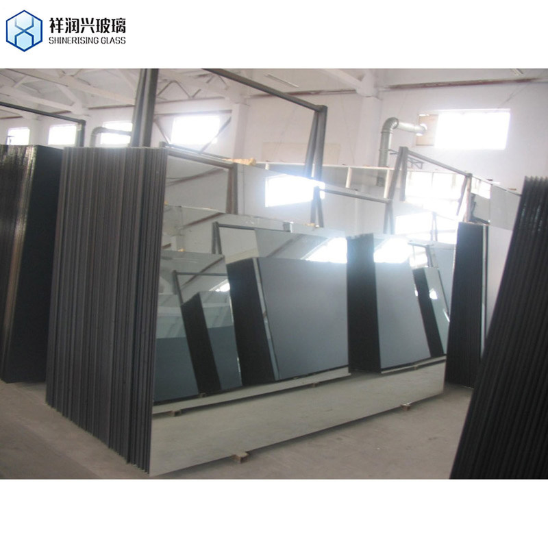 Plain Wall Aluminium Mirror Glass in Silver Finish Plaatglas met Flat Polished Edge Work