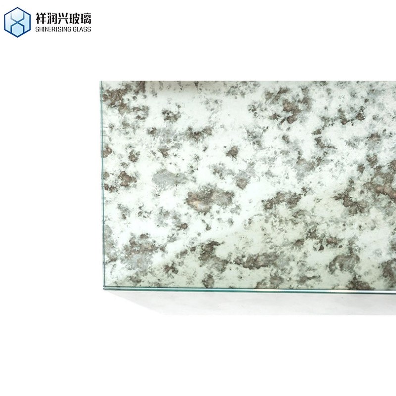 Goud rechthoekige antieke spiegel glas baksteen muur spiegel muur titels 12X12 voor lagen vraag