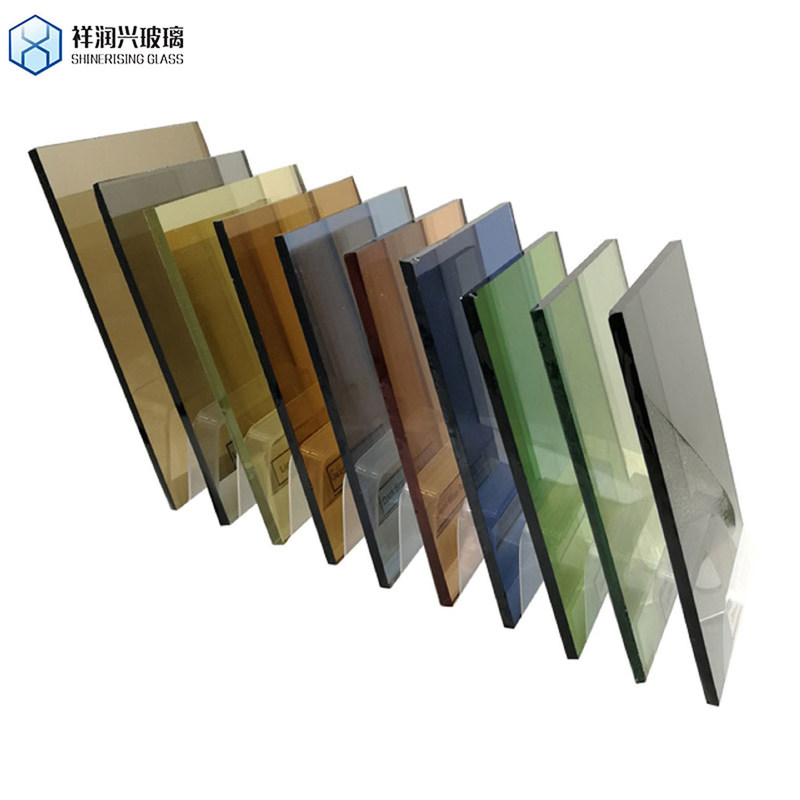 Floatglas 5 mm 6 mm 8 mm Reflectief Blauw-Groen getint gehard gelaagd glas voor ramen