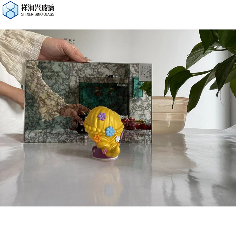 Aanpassingsstijl Kleurrijk Antiek Spiegelglas voor Badkamer Decoratie Wasbecken