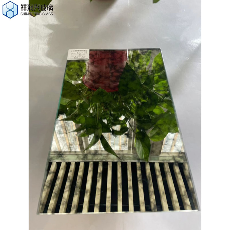 Luxe muurarchitectonische decoratie Antiek zilveren spiegelplaat met zwevend glas