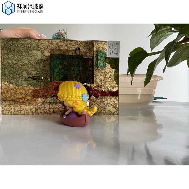 Vlak gepolijst antiek spiegelglas voor decoratieve techniek Gelamineerd 4mm 5mm 6mm