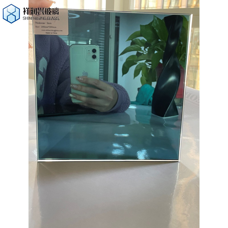 Kleurrijk Decoratief Spiegelglas Rechthoekig Reflectief Zwart Floatglas voor getinte glas