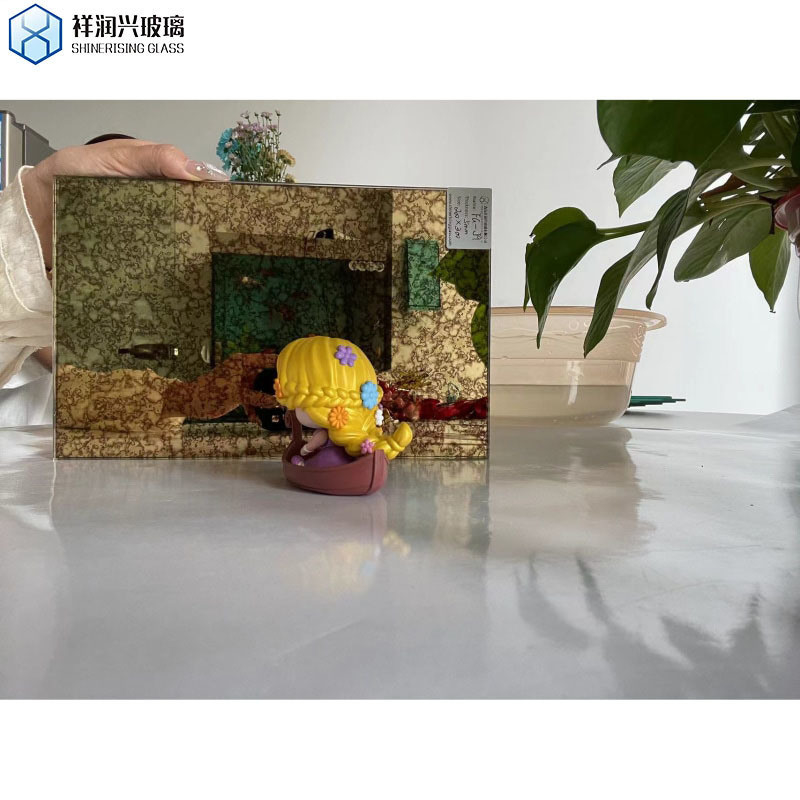Vlak gepolijste randwerk antiek spiegelglas voor decoratieve keuken wand glasplaat