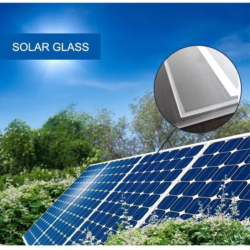 Hoogtransparant zonnepaneel laag ijzer gehard glas voor het bouwen van zonneglas op maat
