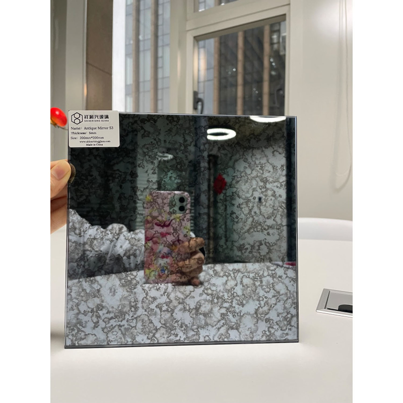 CE-gecertificeerde zilveren afwerking grote antieke spiegel voor decoratie gekleurde spiegelglas