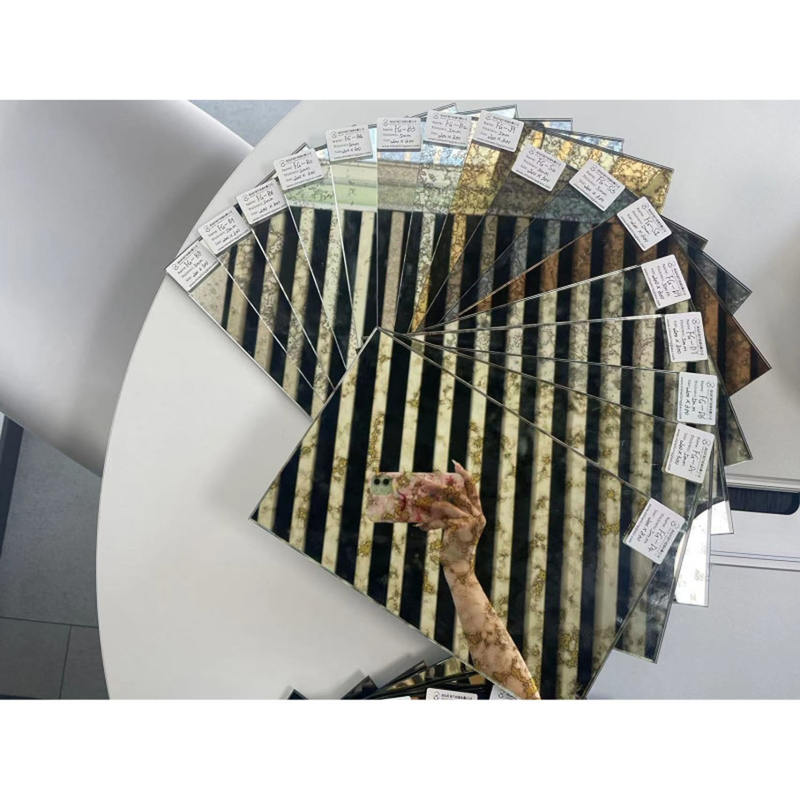 Aanbeveling op maat Antieke spiegel gekleurde spiegel glas plat gepolijst rand gemaakt
