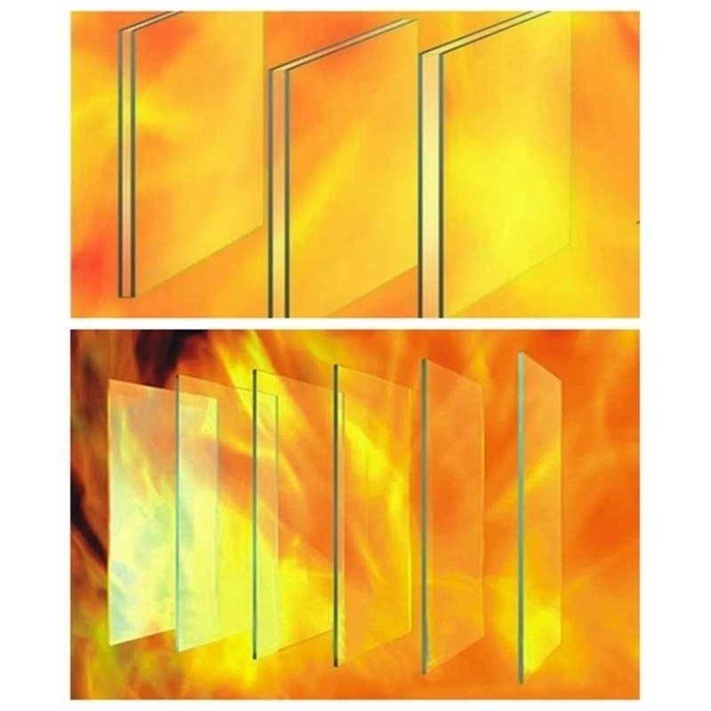 Floatglas Brandbestendige veiligheidsglasplaat van 2 mm-12 mm voor gebouwbouw